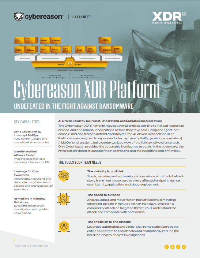 Cybereason XDR platform
